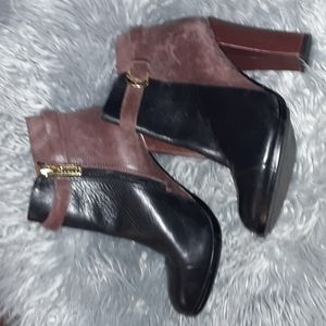 IIvanka Trump leather 2 tone booties
